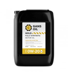 GANS OIL Gold 0W20, 1л на розлив